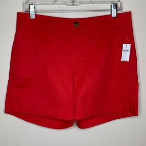 OLD NAVY Everyday Short Red Mid-Rise Cotton Blend NWT
